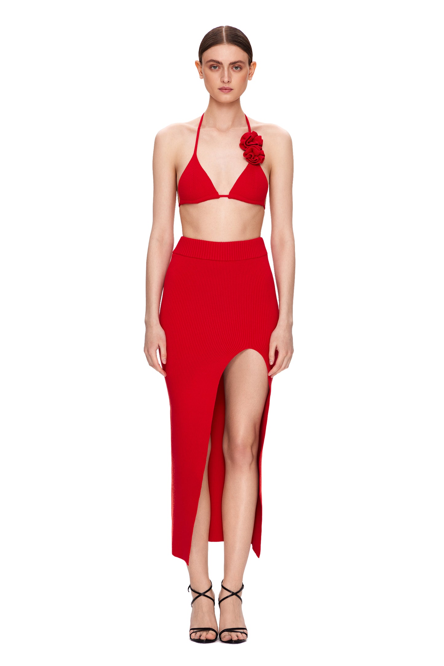 KNIT SKIRT WITH A SIDE SLIT