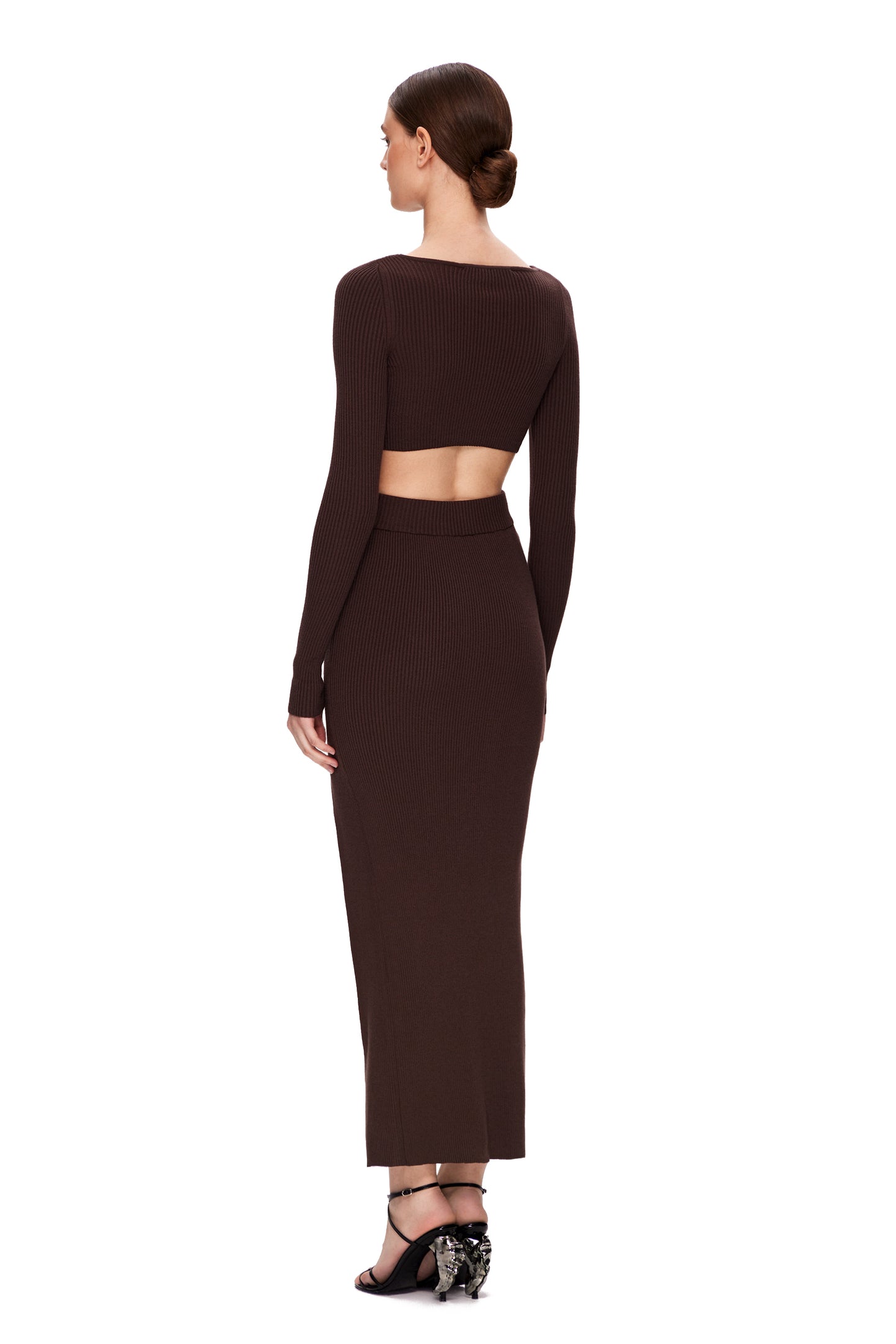 KNIT SUIT TOP AND SKIRT