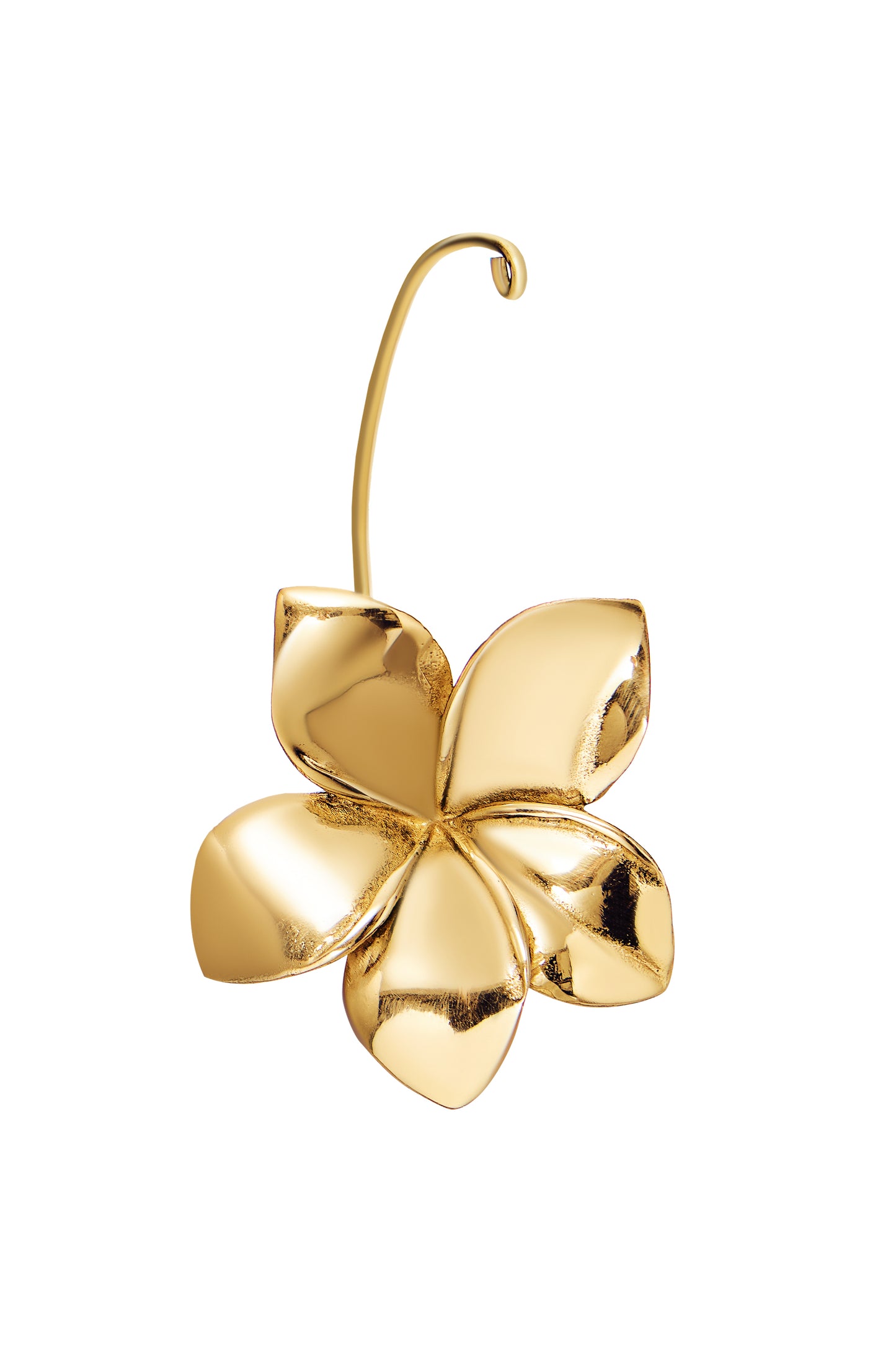 HANDMADE METAL CUFF FRANGIPANI GOLD