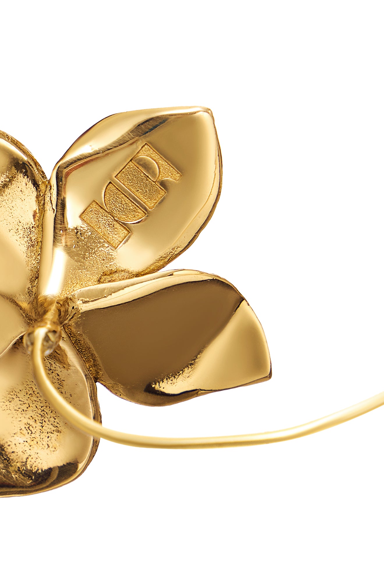 HANDMADE METAL CUFF FRANGIPANI GOLD