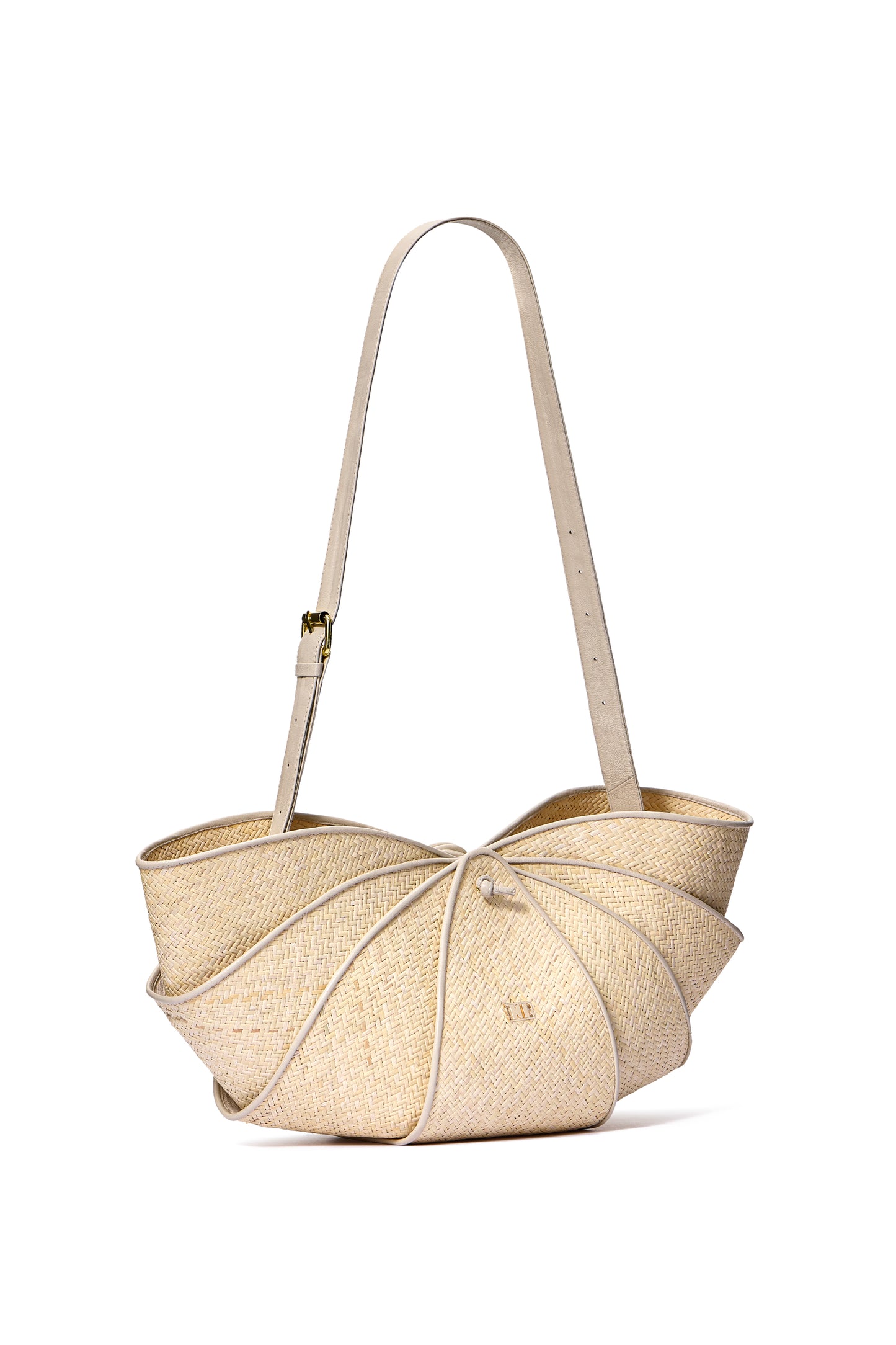 KING PRAWN BAG FROM RATTAN AND LEATHER