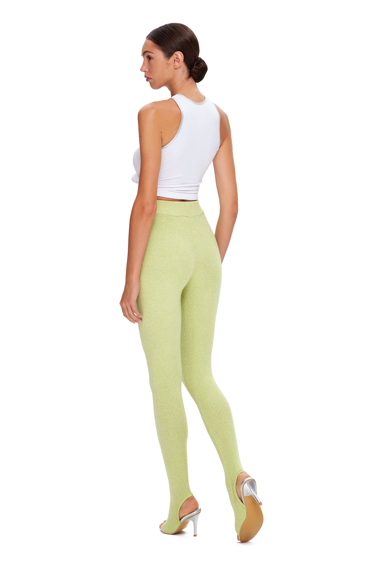 FITTED RIB TANK TOP WITH SILVER EDGES