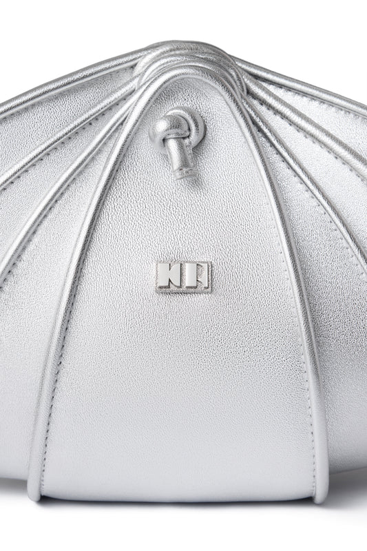 BAG MINI SHRIMP COUTURE LEATHER SILVER