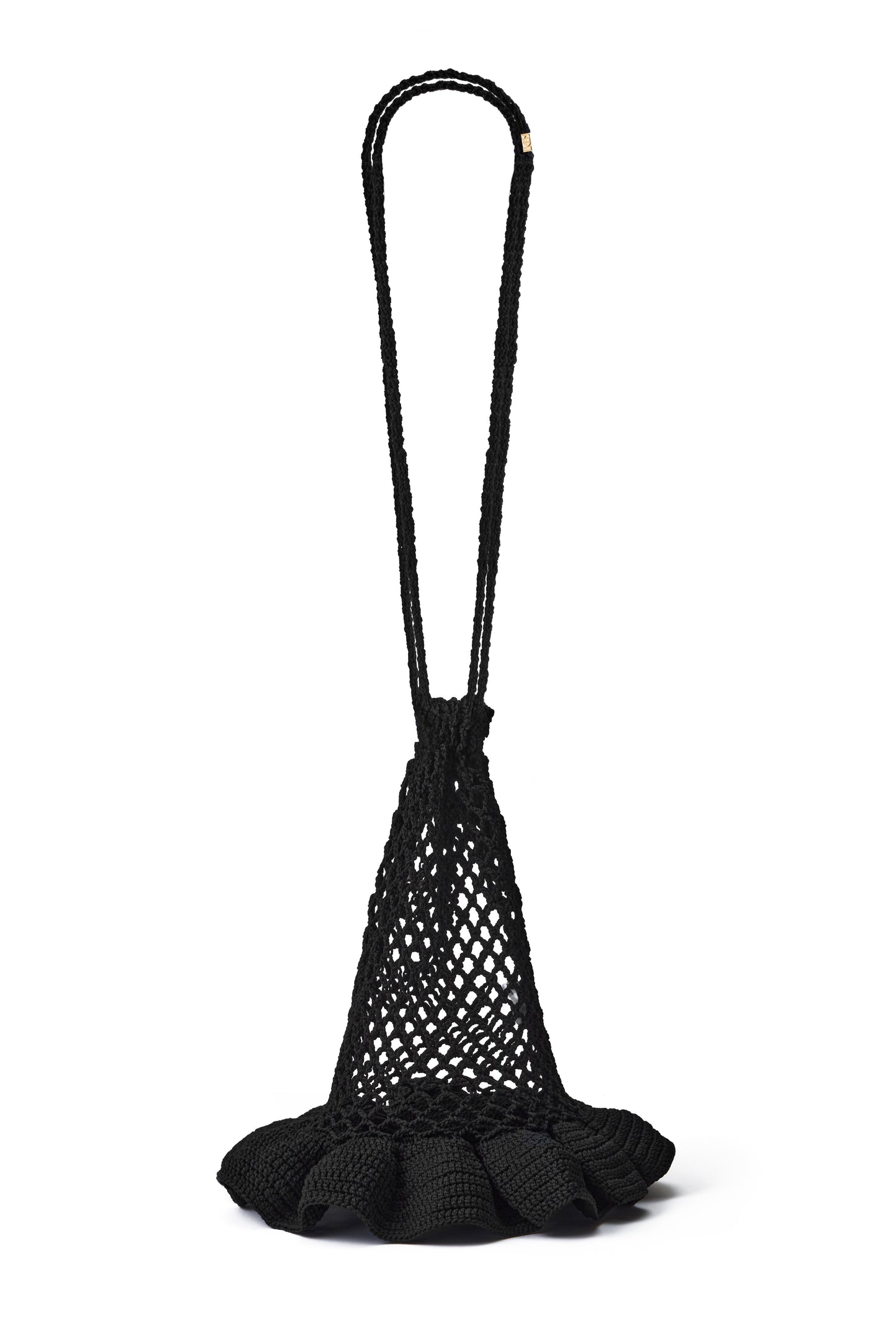 CROCHETED JELLYFISH MESH BAG COLOR BLACK