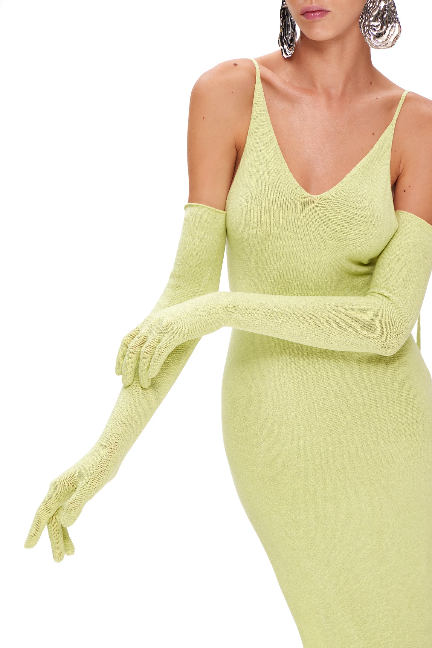 KNITTED LONG GLOVES