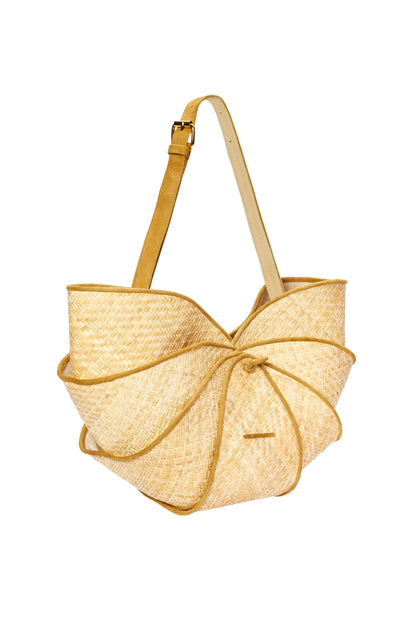 KING PRAWN BAG FROM RATTAN AND LEATHER
