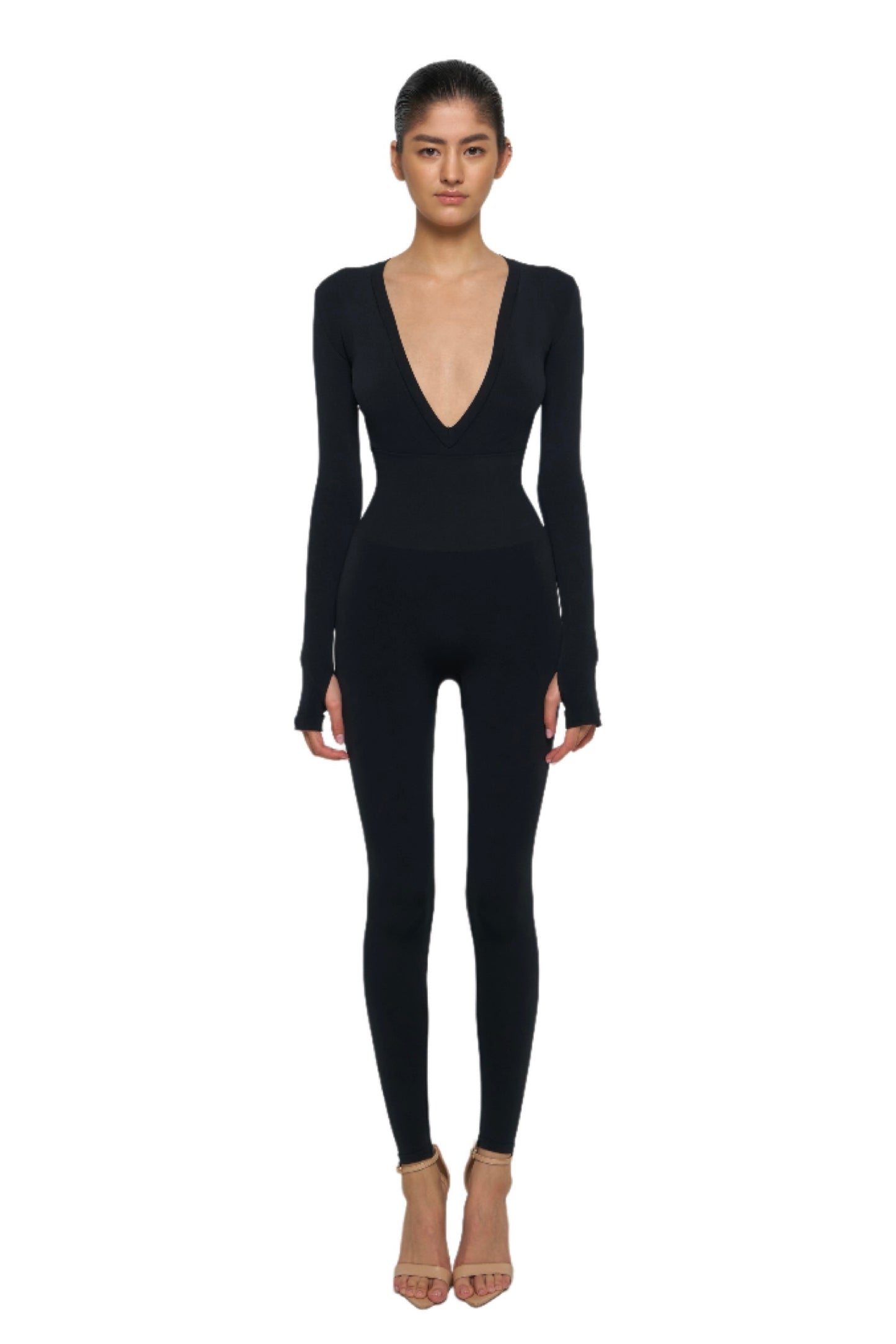 KNITTED SEAMLESS HIGH WAIST LEGGINGS