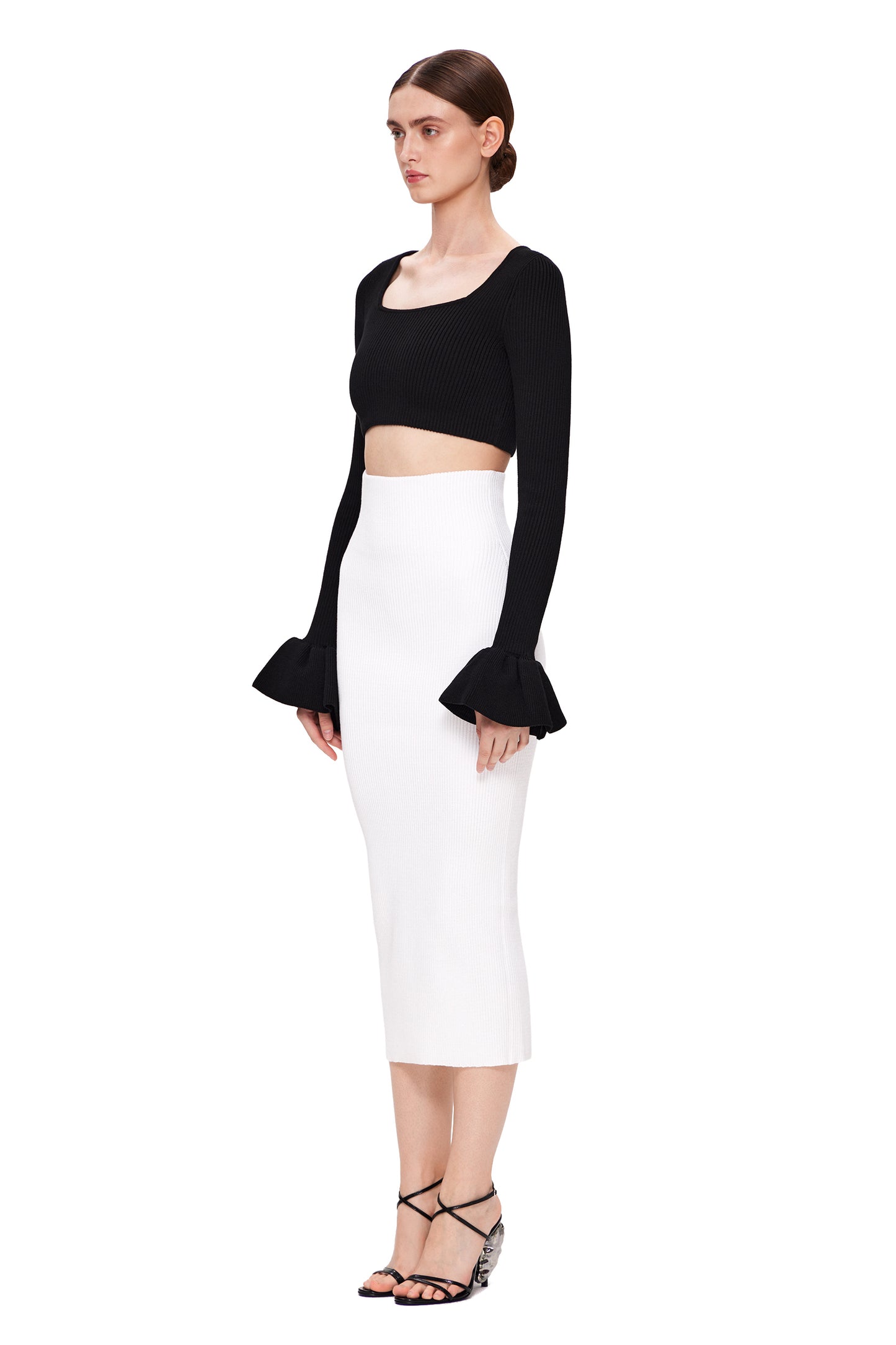KNIT SKIRT WITH HIGH WAIST WITHOUT SLIT
