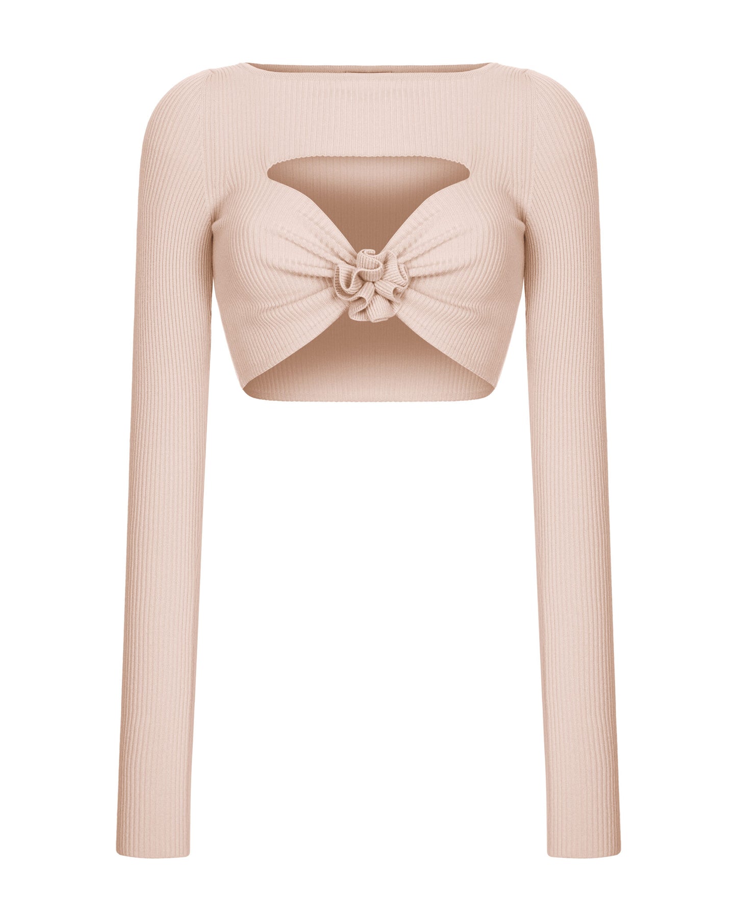KNIT TOP WITH A SLIT ON THE CHEST