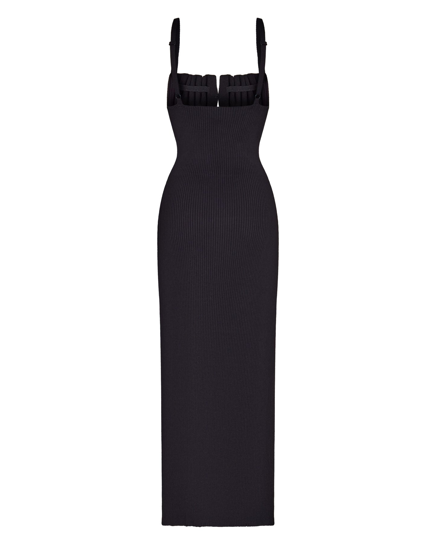 KNIT DRESS WITH SEASHELLS BREAST AND HIGH SLIT