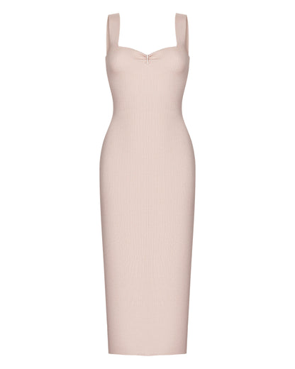 KNIT DRESS WITH TIES AND LONG SLEEVES