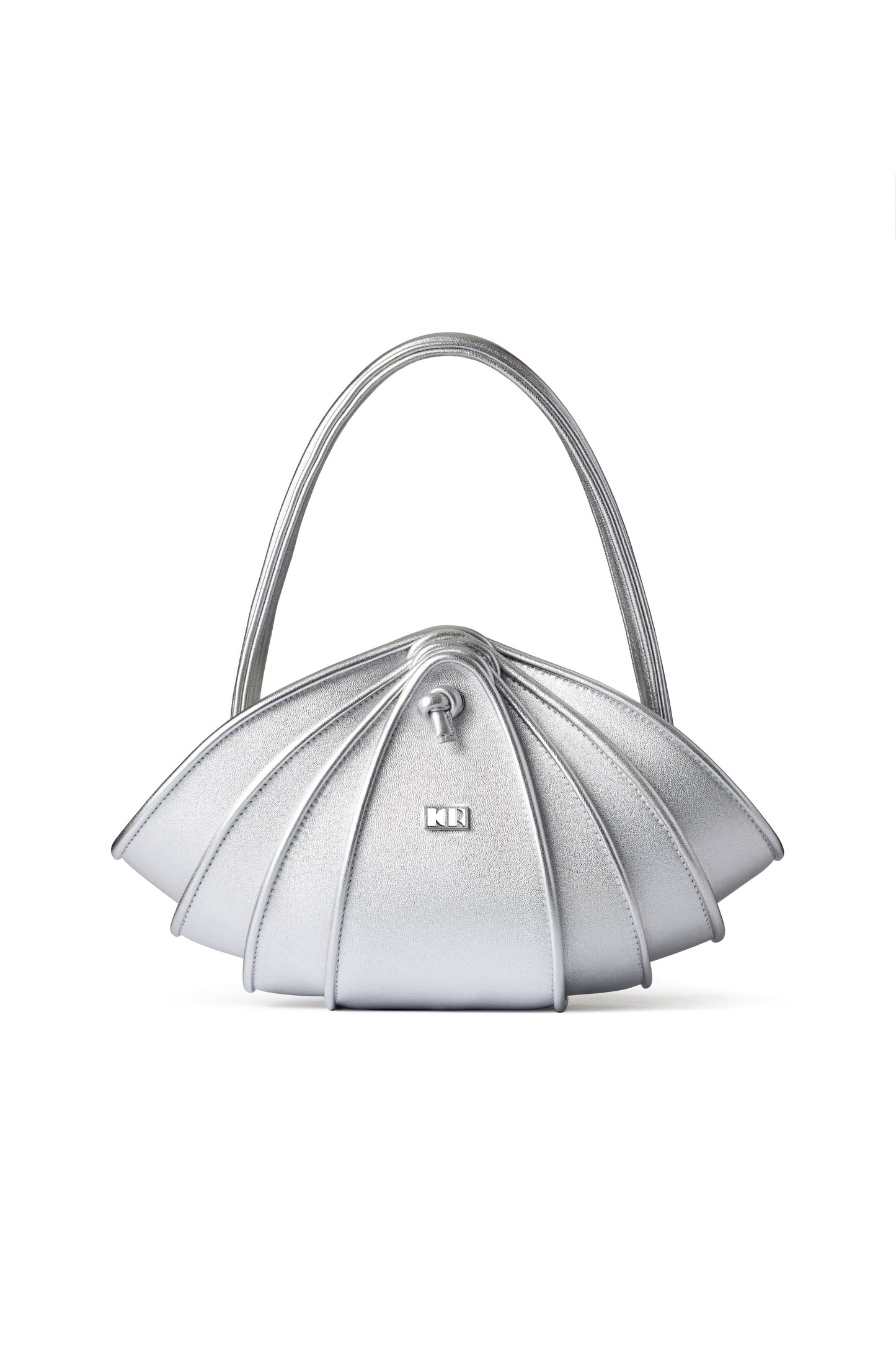 BAG MINI SHRIMP COUTURE LEATHER SILVER