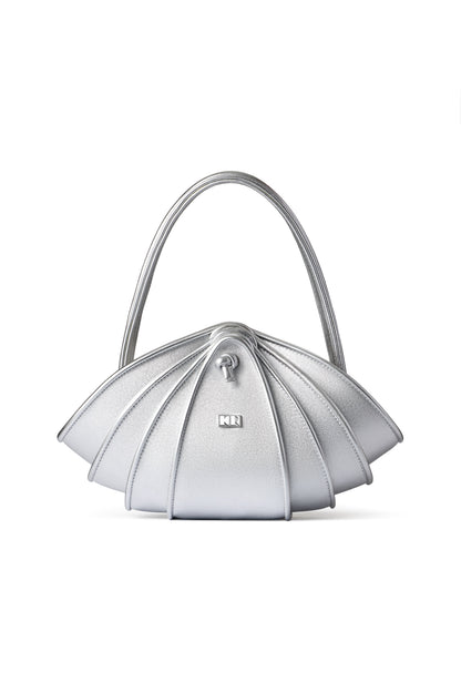 BAG MINI SHRIMP COUTURE LEATHER SILVER