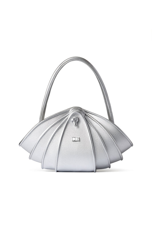 BAG MINI SHRIMP COUTURE LEATHER SILVER