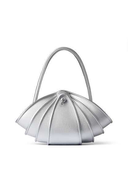 BAG MINI SHRIMP COUTURE LEATHER SILVER