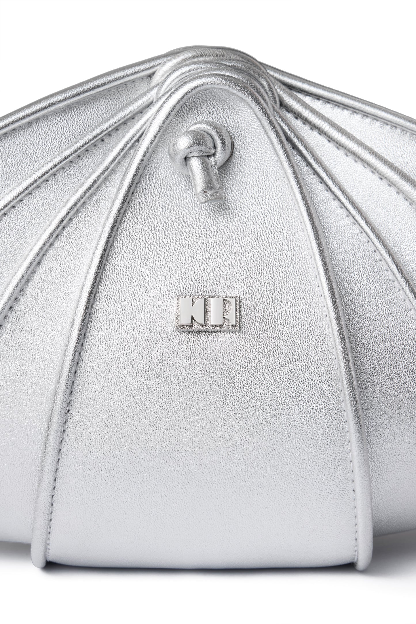 BAG MINI SHRIMP COUTURE LEATHER SILVER