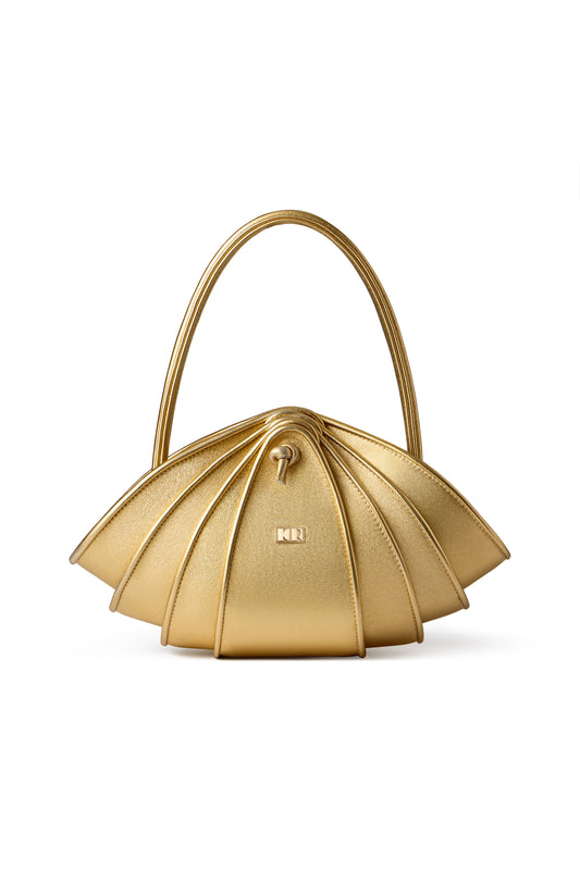 BAG MINI SHRIMP COUTURE LEATHER GOLD