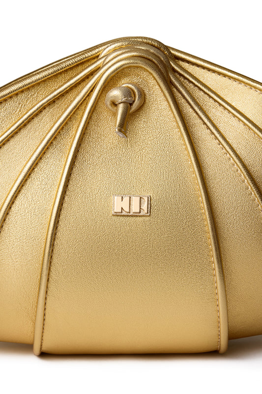 BAG MINI SHRIMP COUTURE LEATHER GOLD