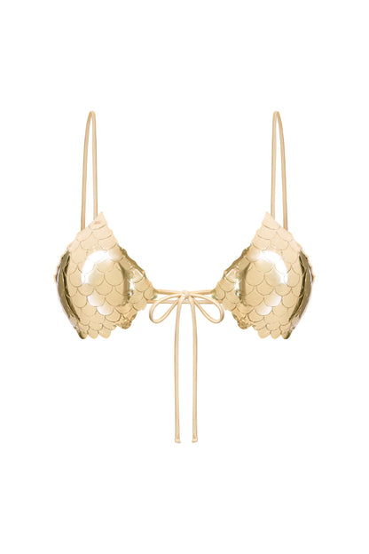 COUTURE METAL HANDCRAFTED BRA COLOR GOLD/CHAMPAGNE