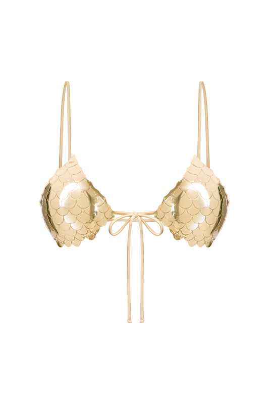 COUTURE METAL HANDCRAFTED BRA COLOR GOLD/CHAMPAGNE