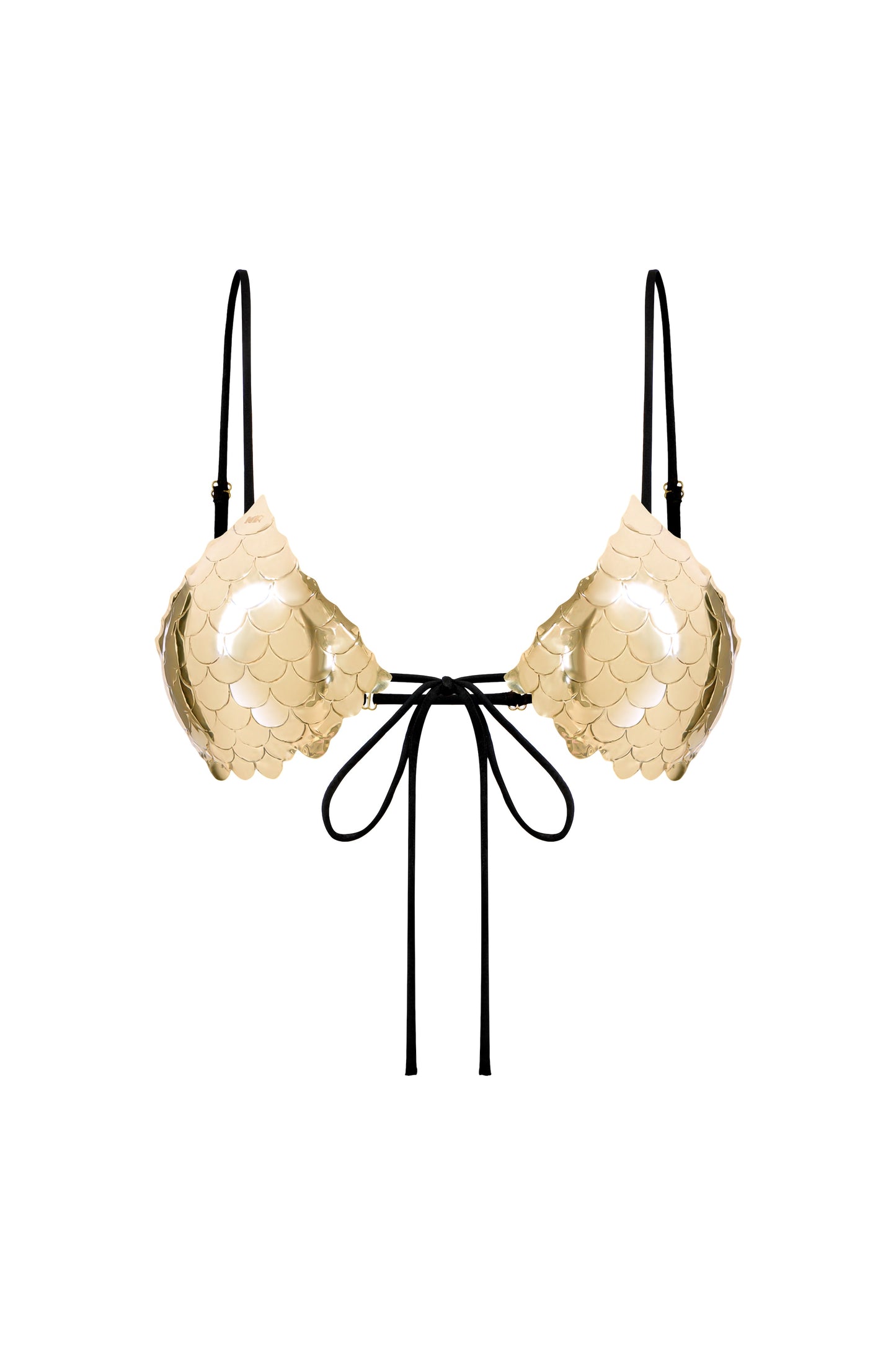 COUTURE METAL HANDCRAFTED BRA COLOR GOLD/BLACK