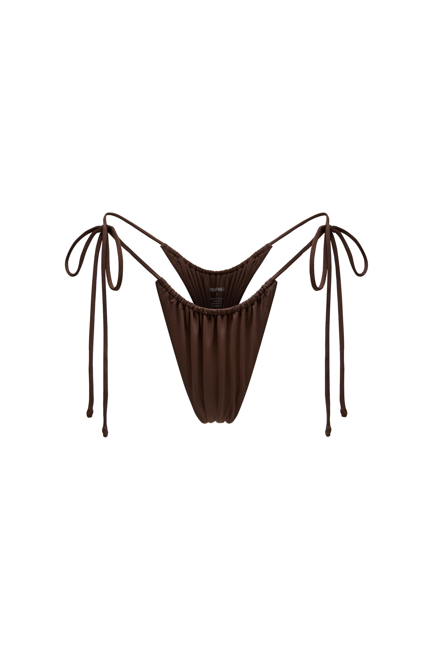 LYCRA BIKINI SET TOP WITH METAL CHOCKER AND BOTTOM COLOR CHOCOLATE
