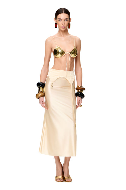 COUTURE METAL HANDCRAFTED BRA COLOR GOLD/CHAMPAGNE