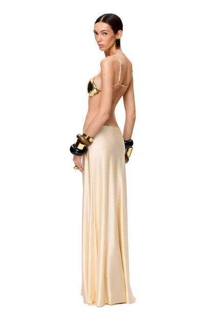 COUTURE METAL HANDCRAFTED BRA COLOR GOLD/CHAMPAGNE