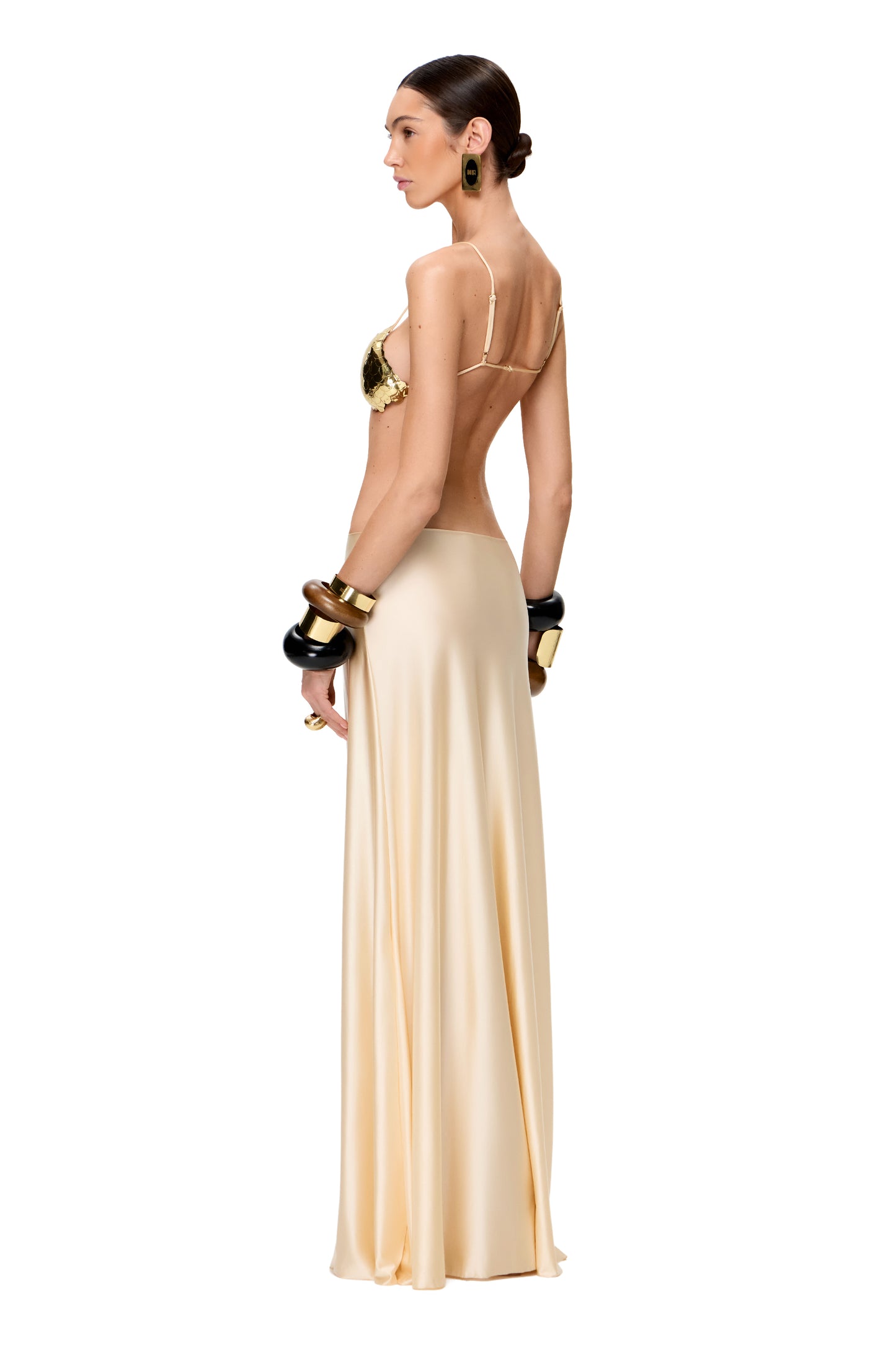 COUTURE METAL HANDCRAFTED BRA COLOR GOLD/CHAMPAGNE