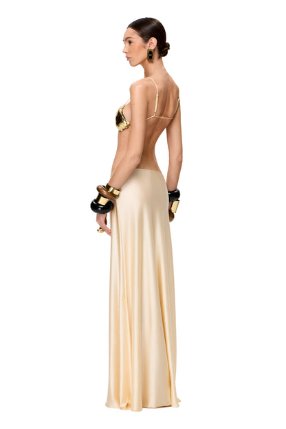 COUTURE METAL HANDCRAFTED BRA COLOR GOLD/CHAMPAGNE