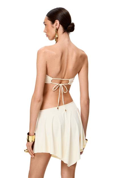 KNITTED MINI DRESS WITH METAL HOOK DECOR COLOR MILK