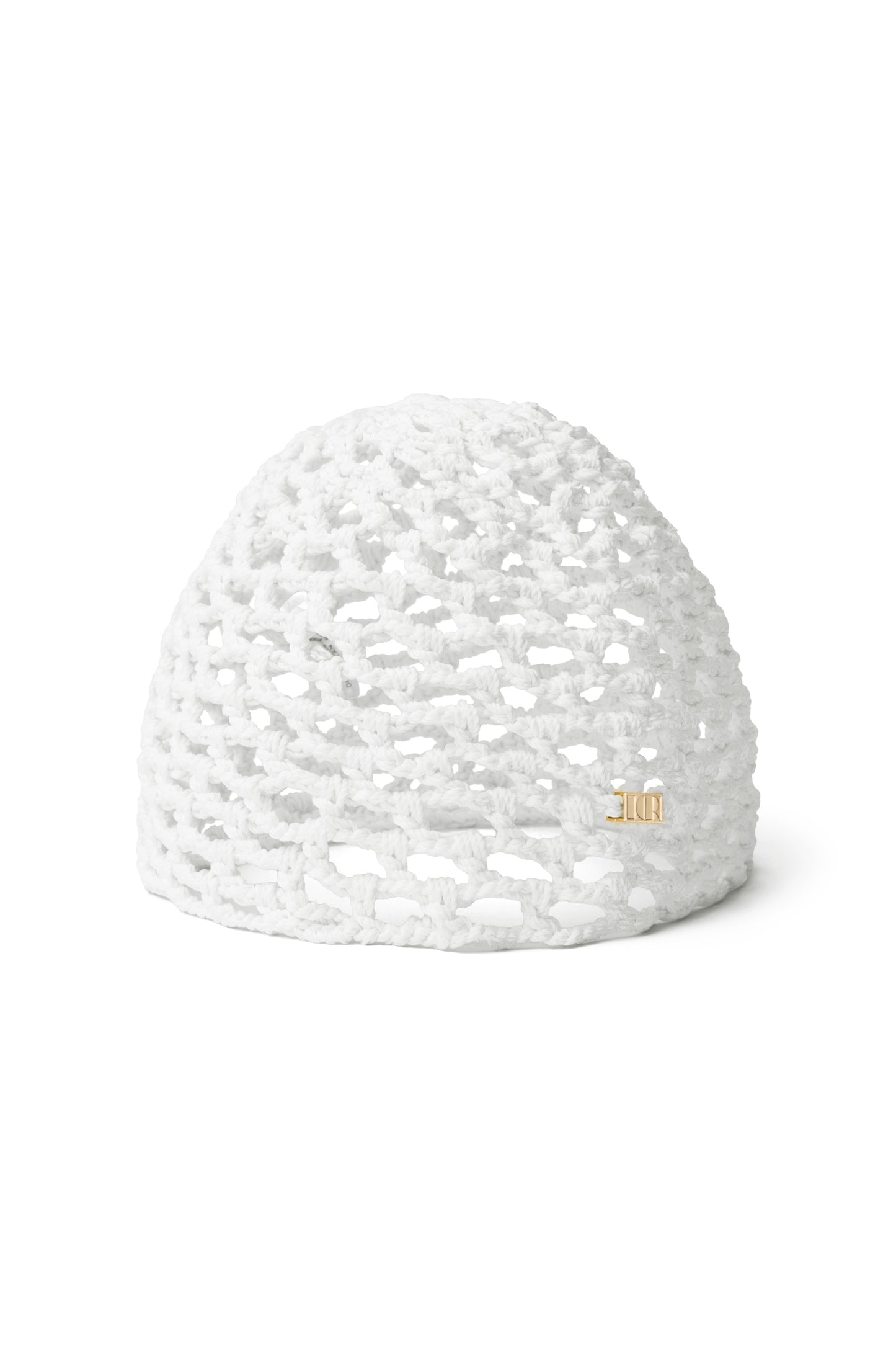 CROCHETED HANDMADE SMALL RETRO STYLE HAT COLOR WHITE
