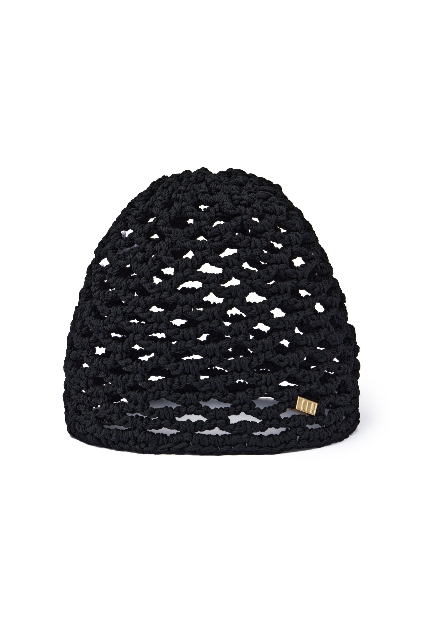 KNITTED HANDMADE SMALL RETRO STYLE HAT COLOR BLACK