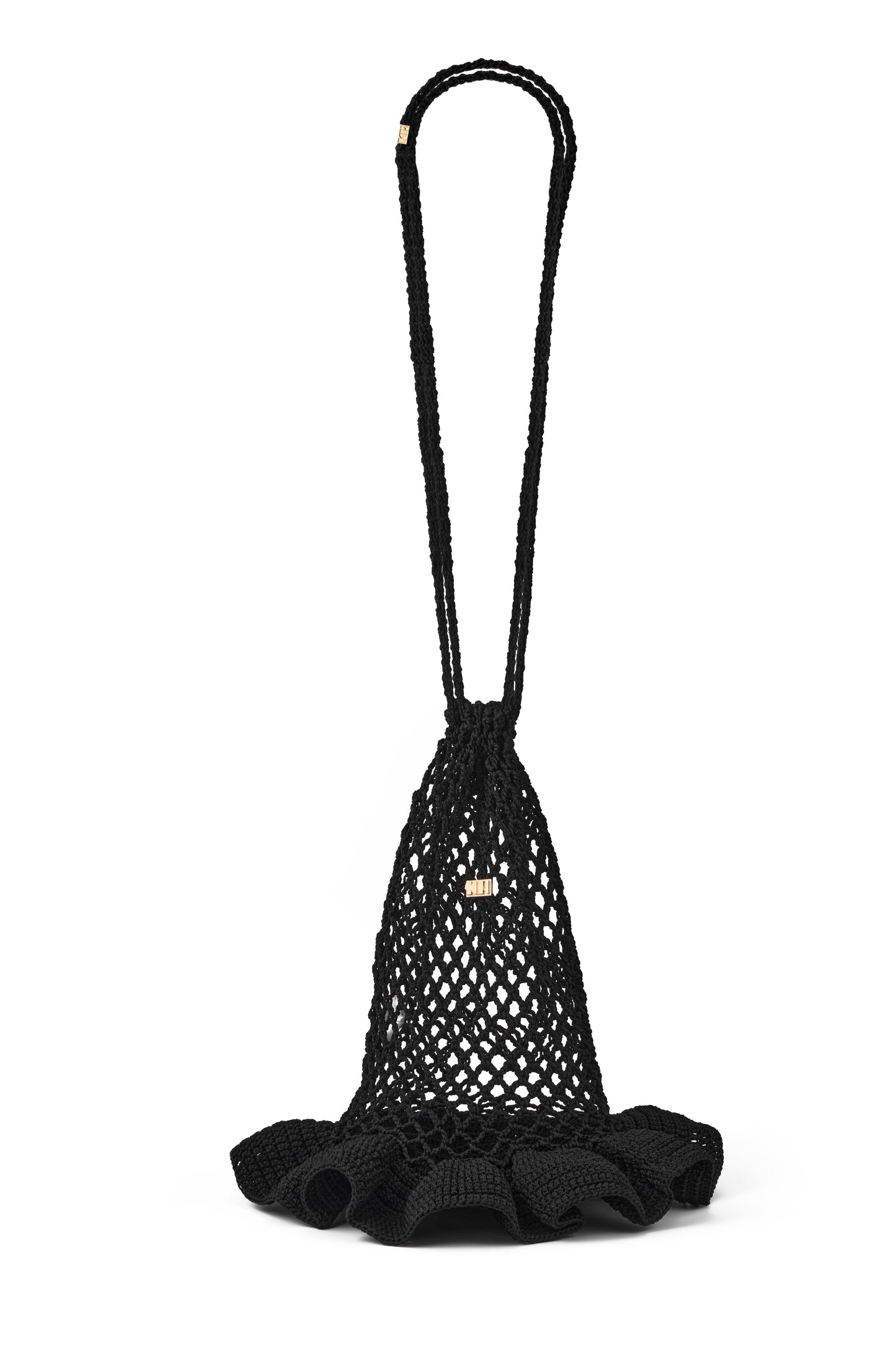 CROCHETED JELLYFISH MESH BAG COLOR BLACK