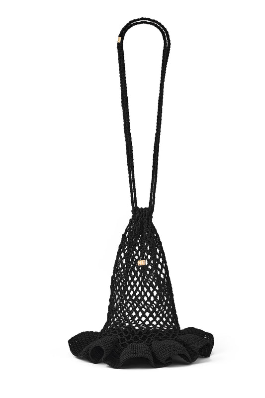 KNITTED JELLYFISH MESH BAG COLOR BLACK