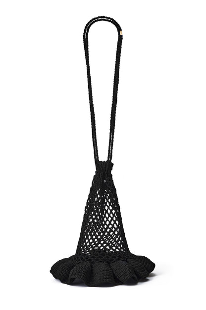 CROCHETED JELLYFISH MESH BAG COLOR BLACK
