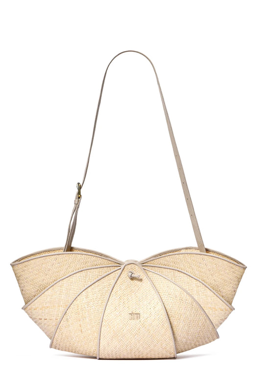 KING PRAWN BAG FROM RATTAN AND LEATHER