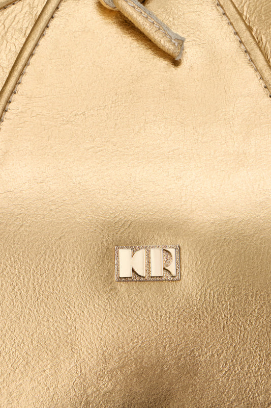 KING PRAWN LEATHER BAG COLOR GOLD