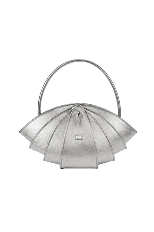 BAG MINI SHRIMP COUTURE LEATHER SILVER