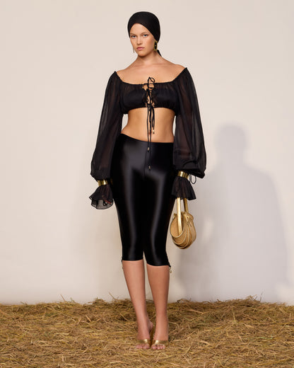 LYCRA CAPRI LEGGINGS COLOR BLACK