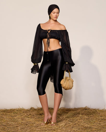 LYCRA CAPRI LEGGINGS COLOR BLACK