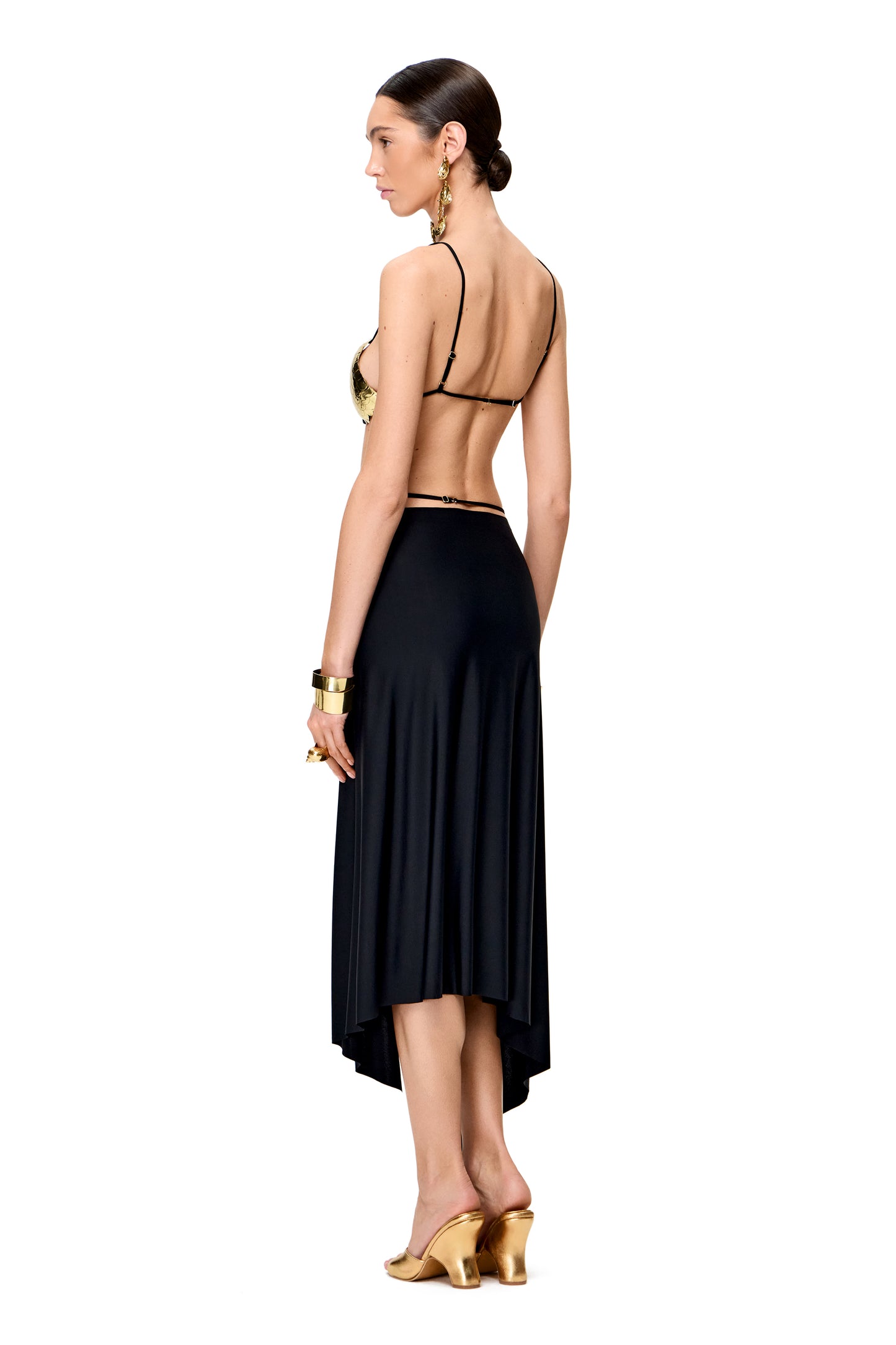 COUTURE METAL HANDCRAFTED BRA COLOR GOLD/BLACK
