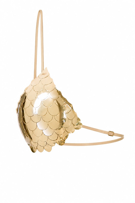 SINGLE COUTURE METAL HANDCRAFTED BRA COLOR GOLD/CHAMPAGNE