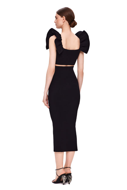 KNIT SKIRT WITH HIGH WAIST WITHOUT SLIT
